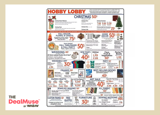 advertisement of hobby lobby's black friday 2023