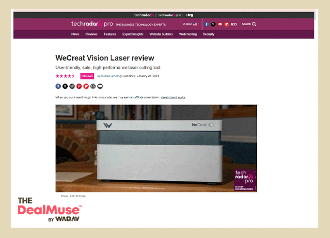 WeCreat Vision laser cutter reviewed by Tech Radar