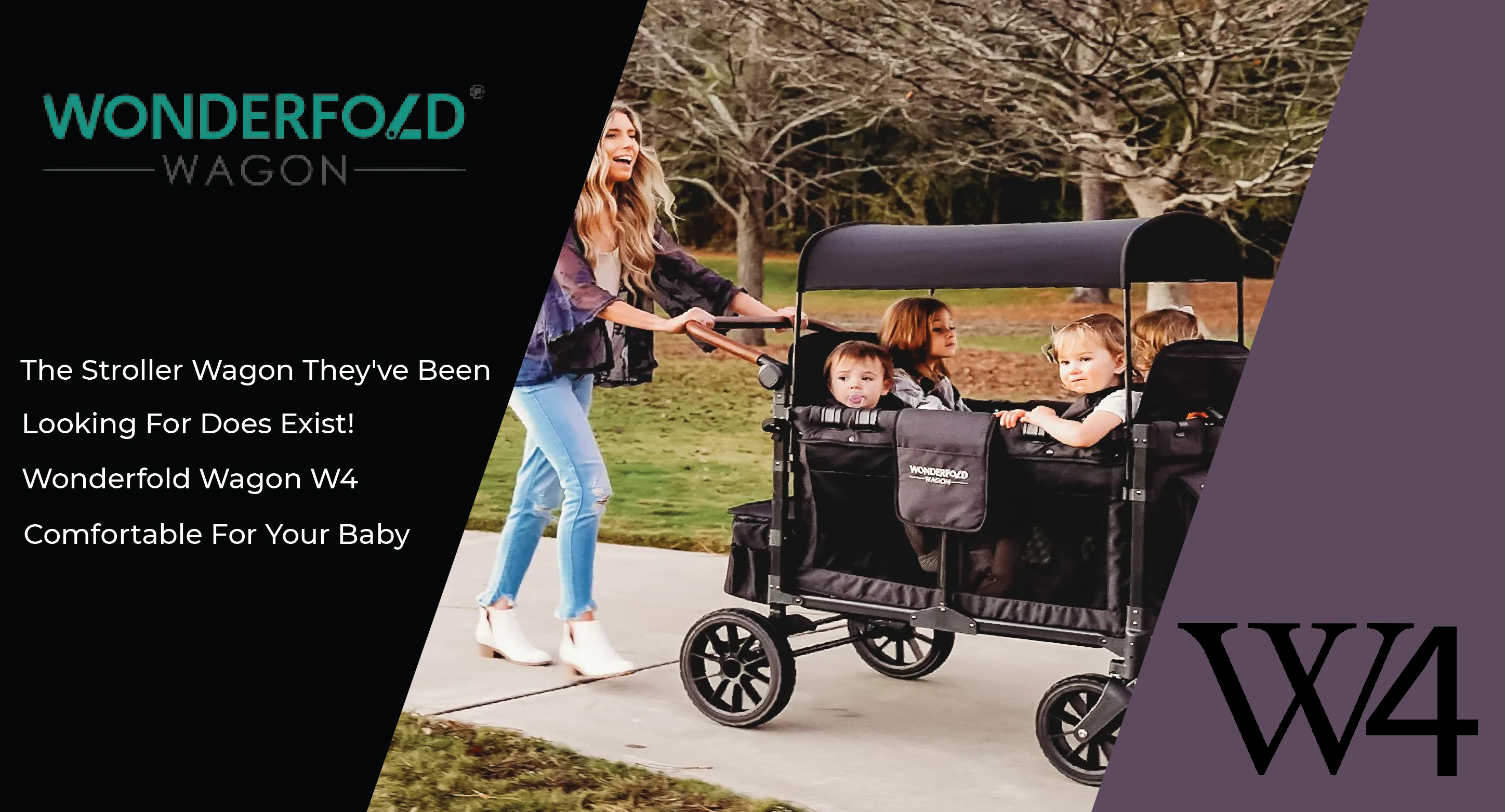The Stroller Wagon You Have Been Looking For Does Exist! Wonderfold Wagon W4 - Comfortable For Your Baby