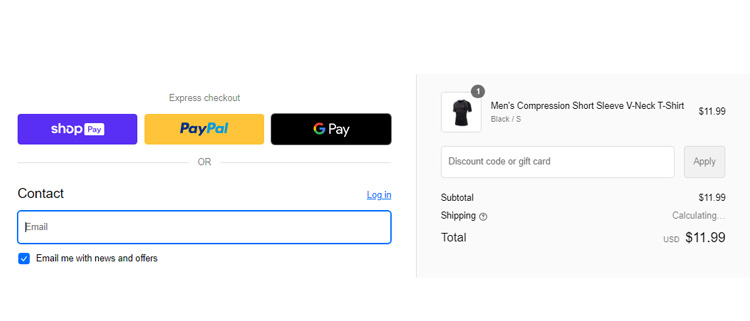 A screenshot of Nooz Sportswear checkout page showing a working coupon code 