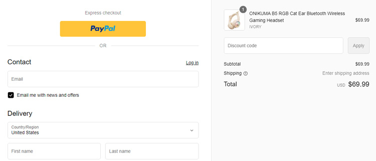 A screenshot of onikuma checkout page showing a working coupon code 