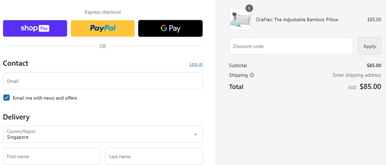 A screenshot of oraflex checkout page showing a working coupon code