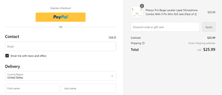 A screenshot of phenyx pro checkout page showing a working coupon code 