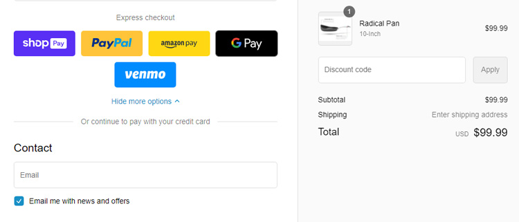 A screenshot of rad usa checkout page showing a working coupon code 