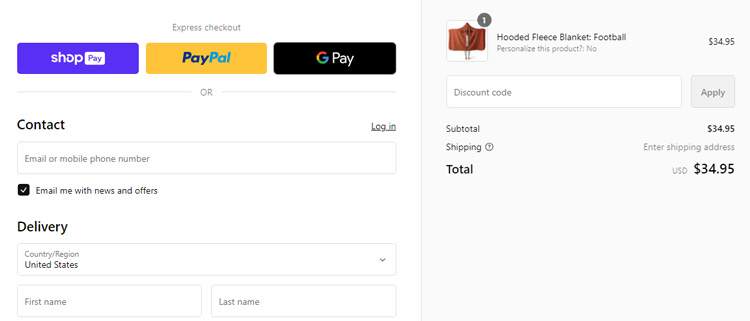 A screenshot of sam and zoey checkout page showing a working coupon code