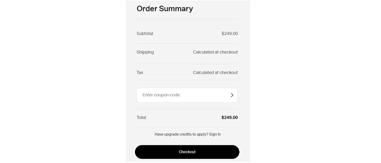 A screenshot of sonos checkout page showing a working coupon code 