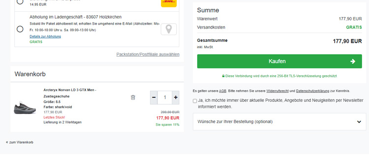 A screenshot of verticalextreme de checkout page showing a working coupon code